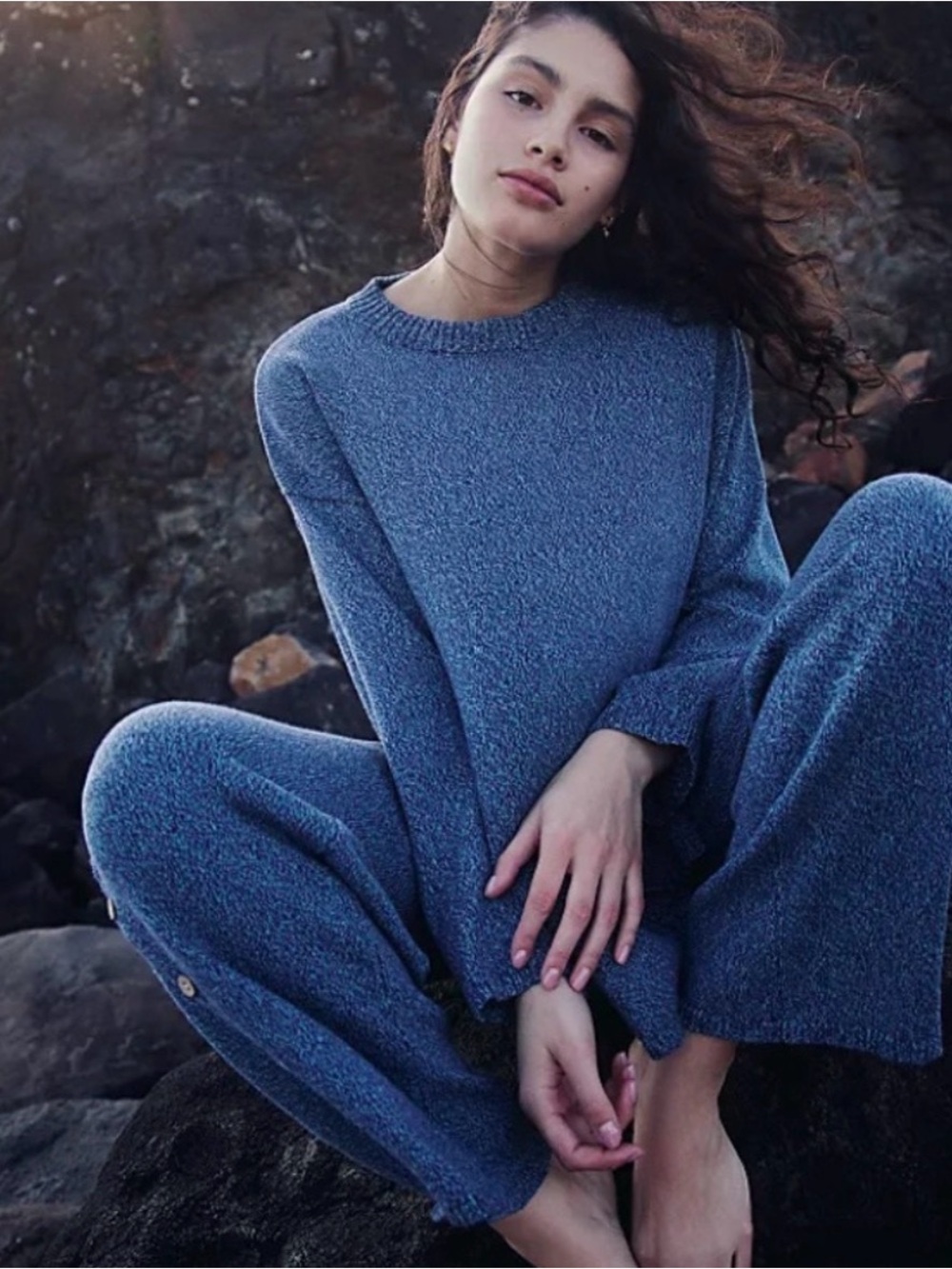Free People Blue Tunic